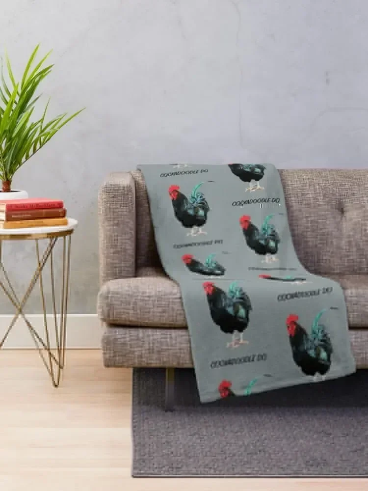 COCKADOODLEDO COCKEREL - ROOSTER - COCKEREL Throw Blanket Weighted Vintage Loose Blankets