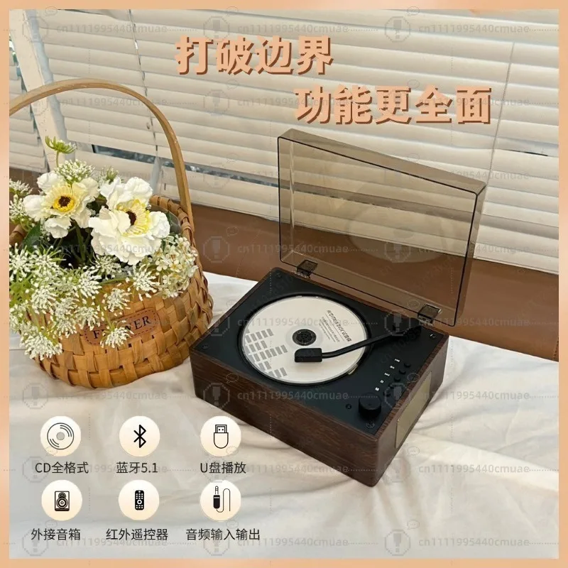 New retro cd player bluetooth album stereo all-in-one player CD player birthday gift