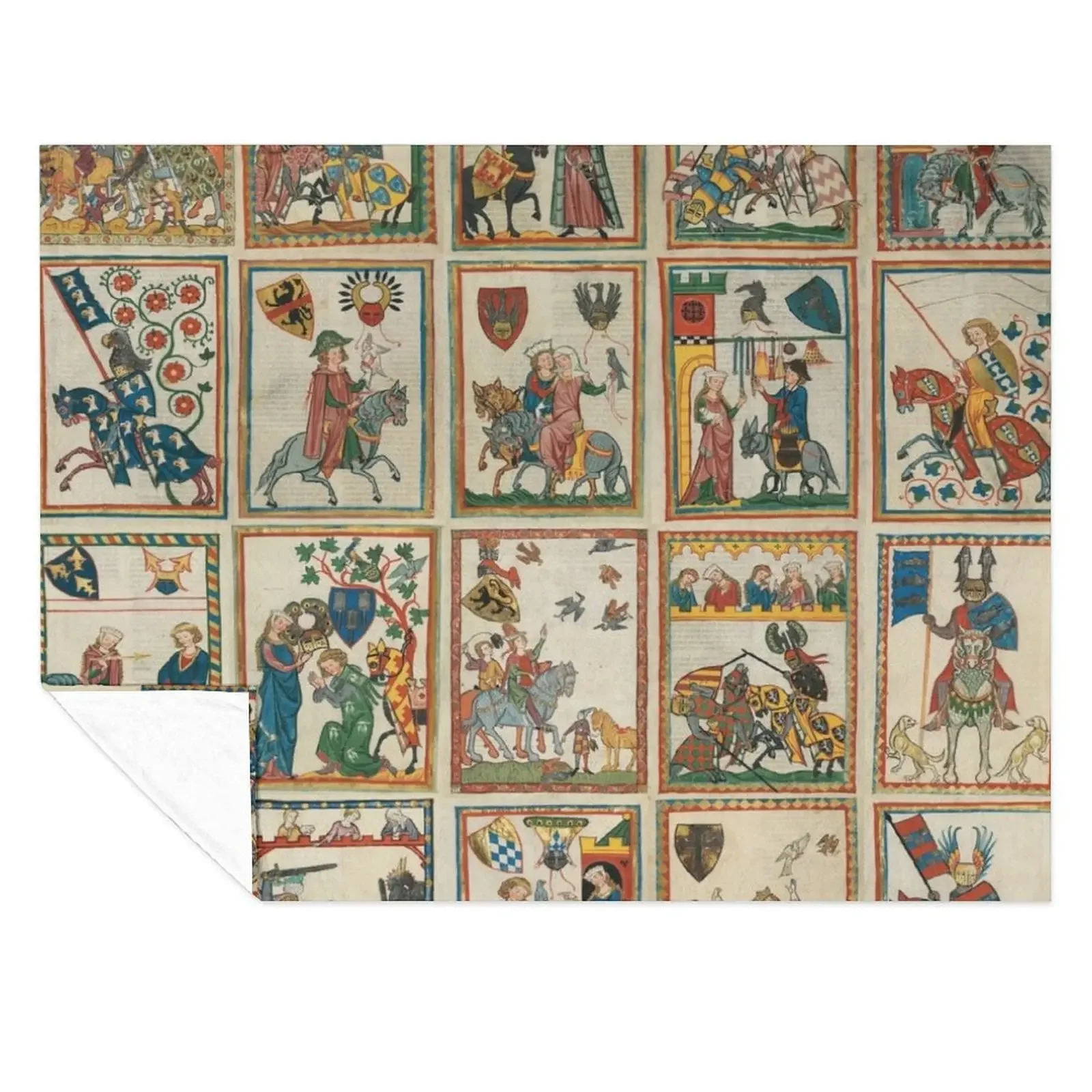 

Codex Manesse Throw Blanket Thin Flannels for winter Soft Beds Blankets