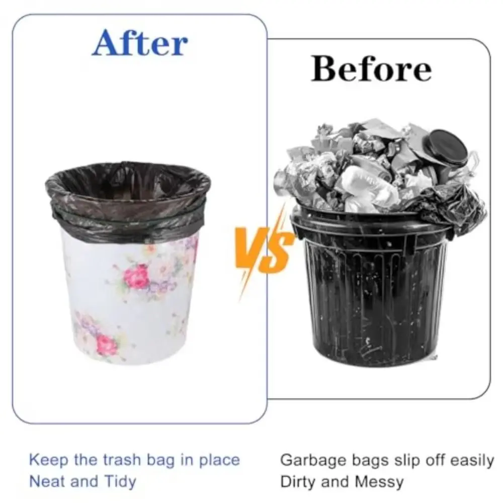3Pcs Multifunctional Colorful Trash Can Bands Stretchable Durable Rubber Bands Adjustable Rubber Trash Bag Holder Household