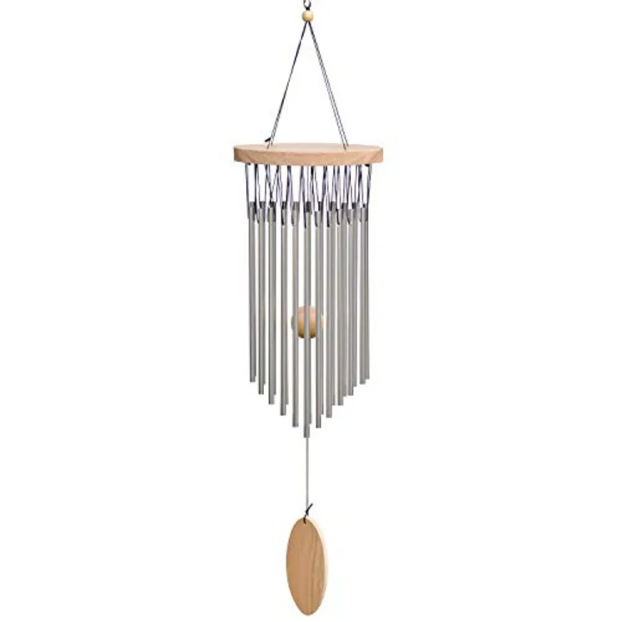 

Wind Chimes Outdoor, 22 Tubes Wind Chimes with S Hook, a Quality Gift for Garden, Patio, Balcony and Indoor Decor, Silver