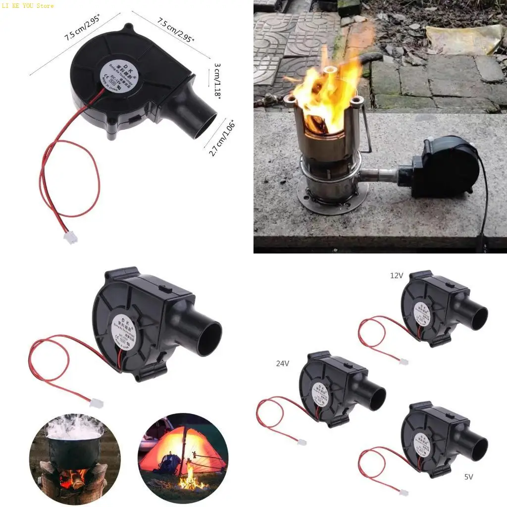 W3je 7530 Blower Lüfter 75x75x30mm 5V 12V 24 V 7cm 7530 Öllager Luftflusskühlung Kühler Lüfter BBQ Picknick -Blower -Lüfter
