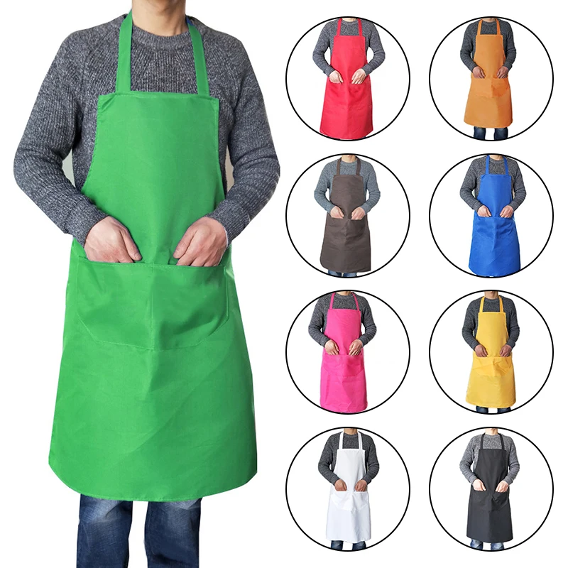 Kitchen Aprons For Woman Men Chef Work Apron Cooking Restaurant Bar Shop Cafes Beauty Nails Studios Uniform Cleaning Tools