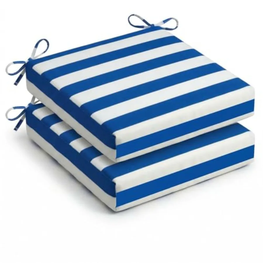 

Подушки для садовой мебели 18 x 18 x 3 дюйма, водонепроницаемые, набор из 2 штук, с утолщенным наполнителем из губки, для сидений на открытом воздухе