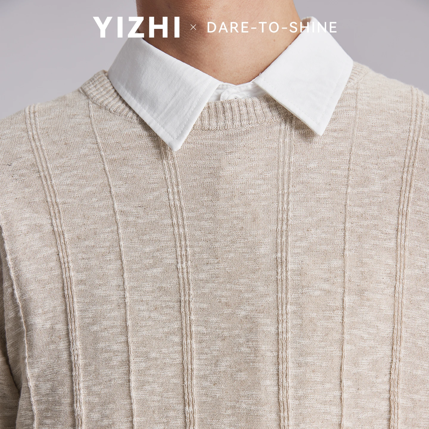 Men Old Money Style Vertical Stripe Knit Short Sleeve Tops Summer Loose Draping Breathable Solid Color Versatile Casual Shirts
