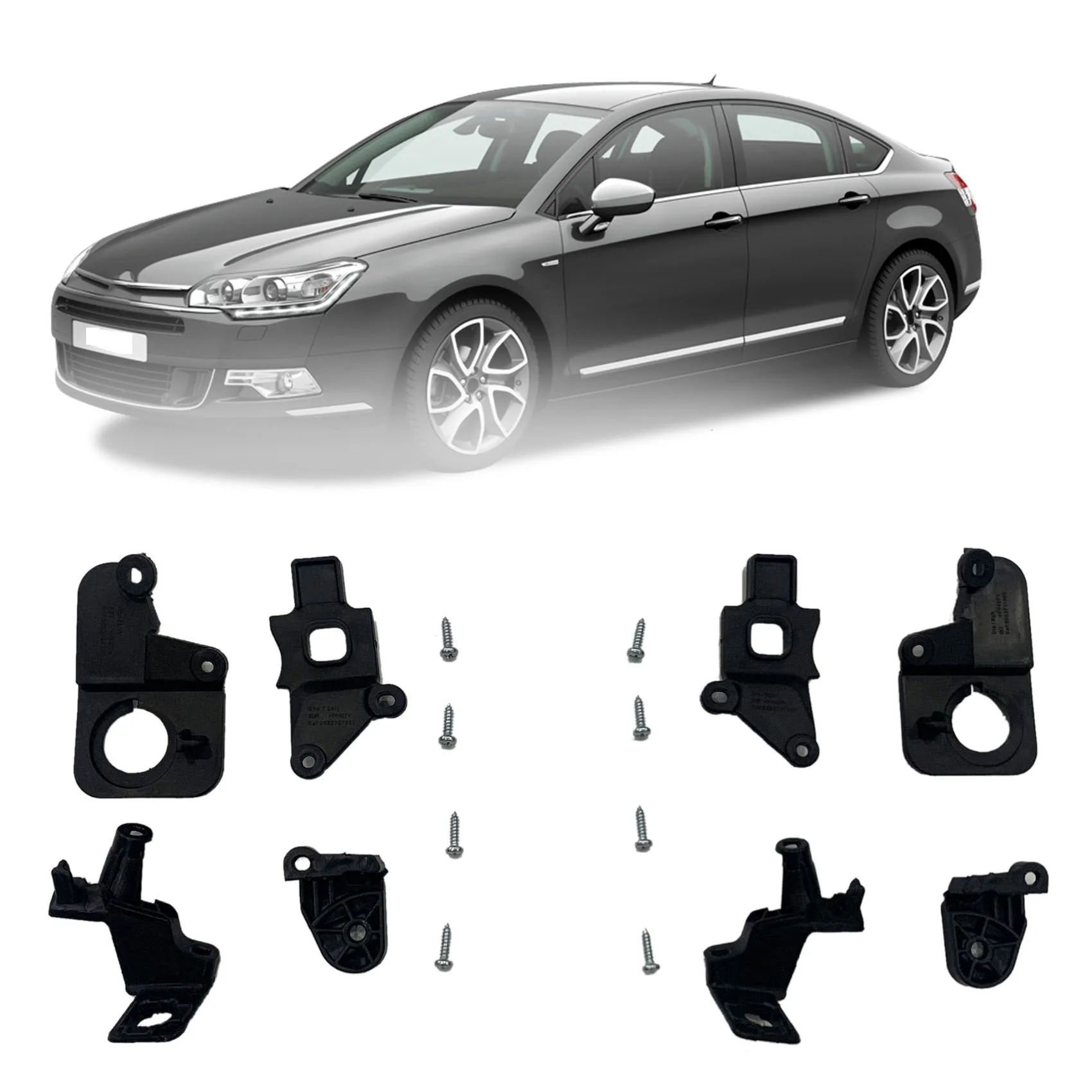 Headlight Holder Clip Repair Kit Set for Citroen C5 3 Break 6212.F0 51017 Left