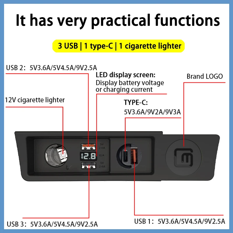 For VW Passat B6/ B7/ CC/ R36 Car Charger Cigarette Lighter Splitter USB Quick Charge PD 3.0 PD 2.0 Fast Charging QC4.0 QC3.0