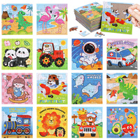15/30Pcs Cartoon Puzzle Animal Pattern Educational Jigsaw Puzzle Toys Kids Birthday Party Favors Pinata Fillers Christmas Gift