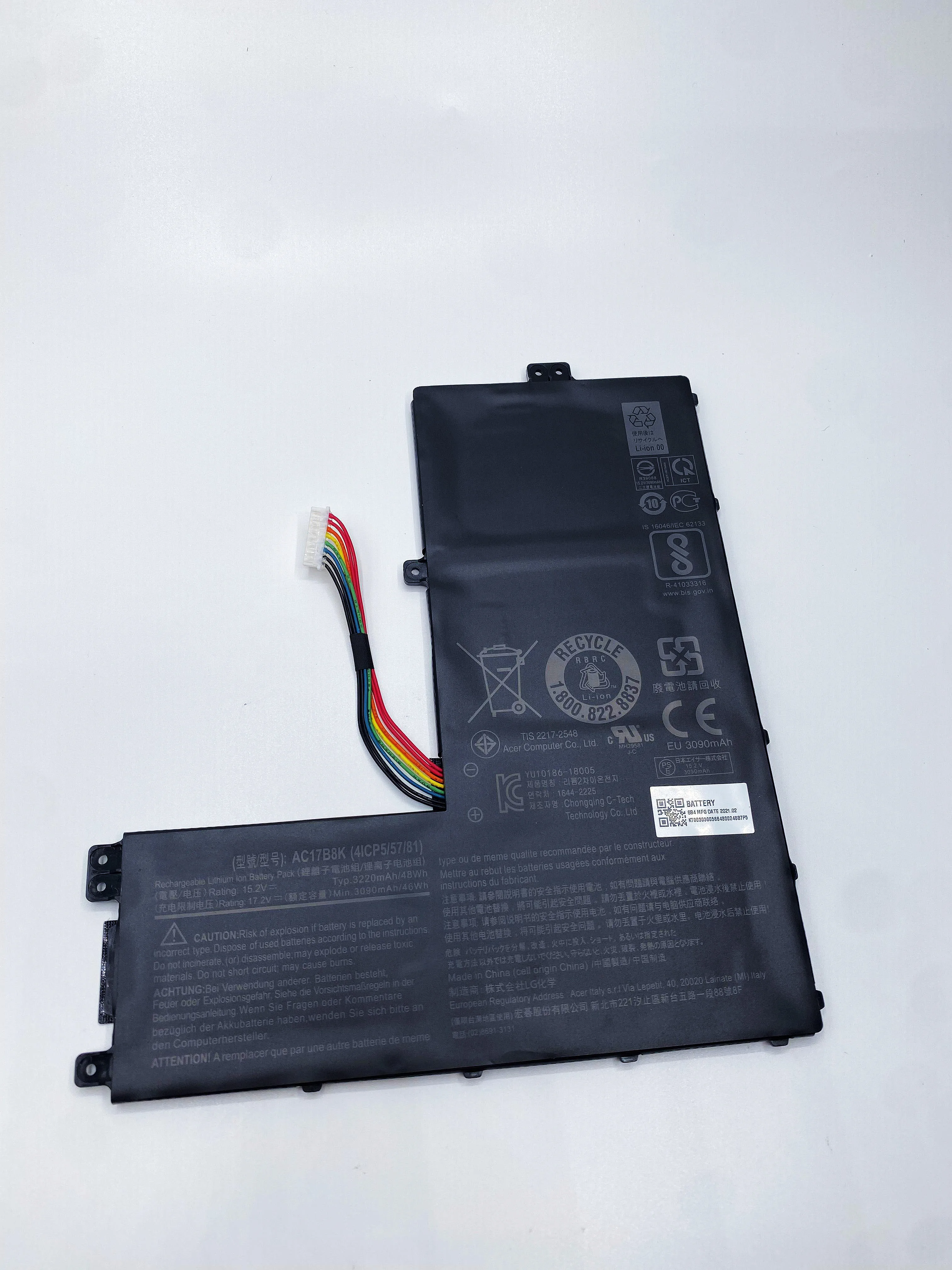 Imagem -03 - Bateria do Portátil Ac17b8k para Acer Swift Sf3155233kx F315-52-317k Sf315-52g Sf315-52g-51hv 52g-55uw Kt.0040g. 012 Novo Original