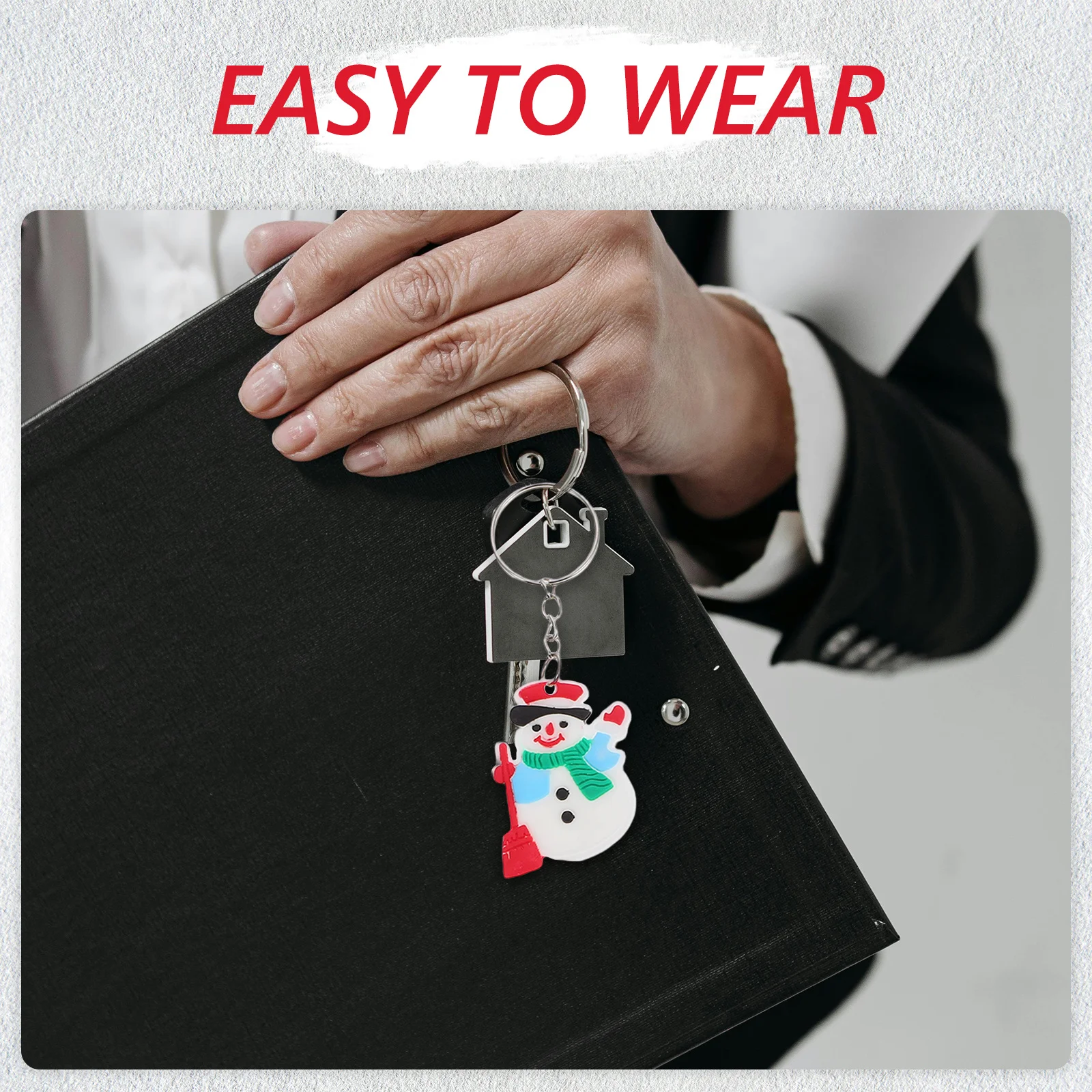 

24Pcs Christmas Pendant Keychains Santa Claus Snowman Christmas Tree Decor Stylish Gift for Party Bag Charm Santa Keychain