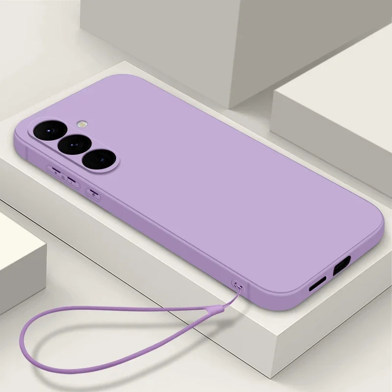 

Мягкий силиконовый чехол со шнурком для Samsung Galaxy S23 S24 S25 Ultra S23 S24 FE A17 A56 A55 A53 A54 A36 A15 A16 A25 5G, чехол для телефона