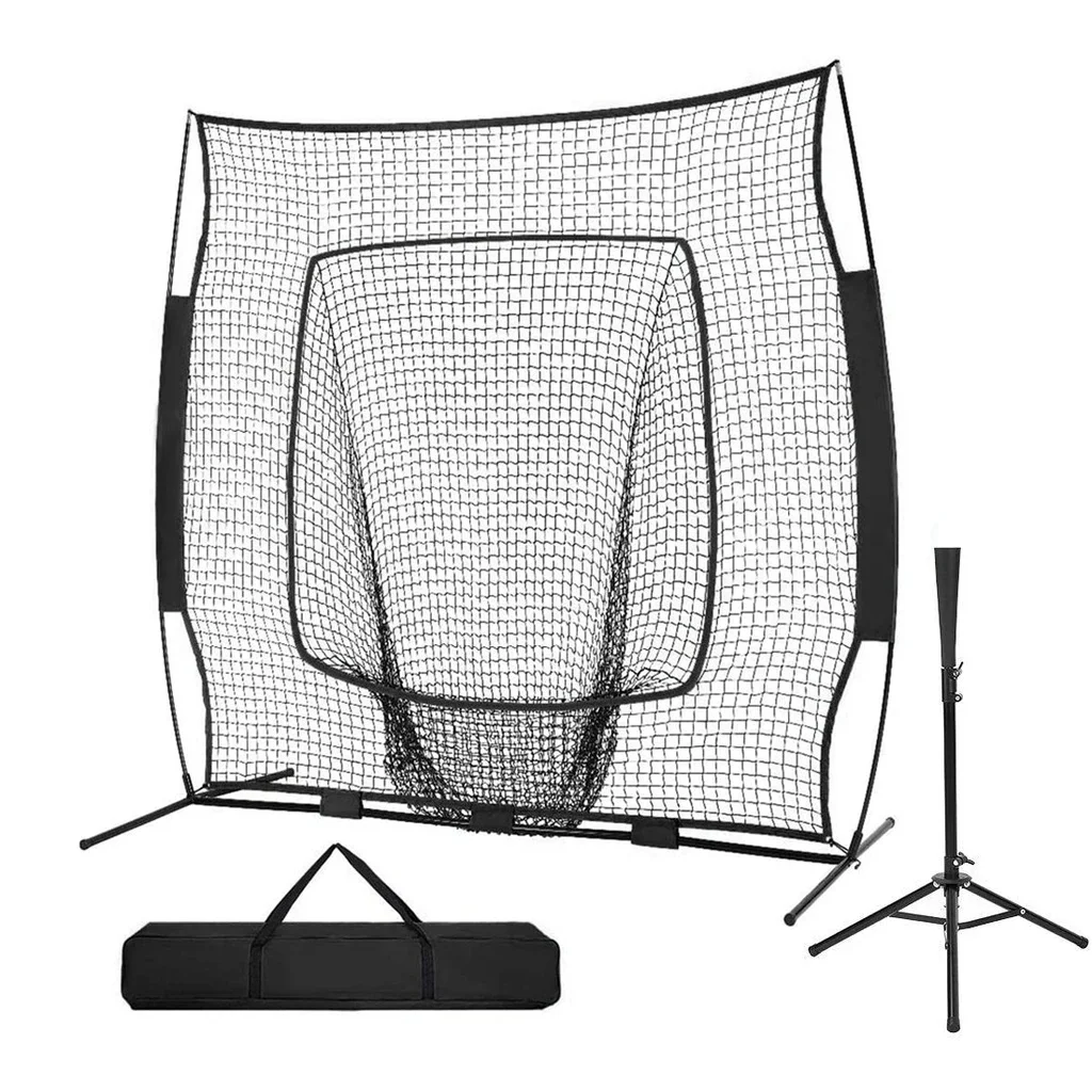 7'*7' Baseball Softball Practice Net Batting Training Net wth Carrying Bag