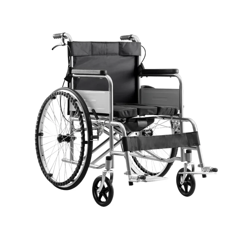 

Manual wheelchair for the elderly hand push with toilet for the elderly thickened wheelchair for the disabled