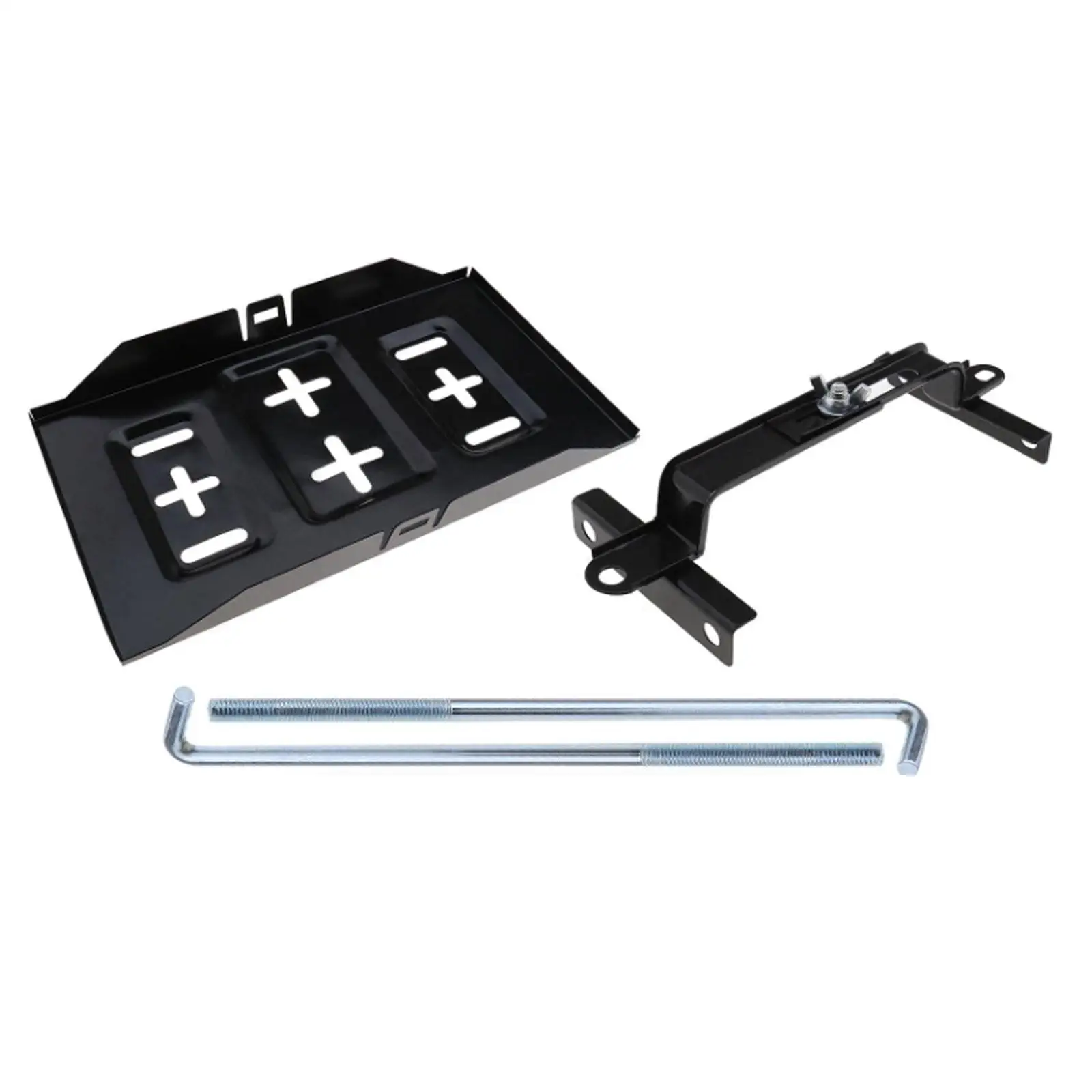 Battery Hold Down Tray Kit, Metal Solid Storage Battery Holder for Automobile, Marine