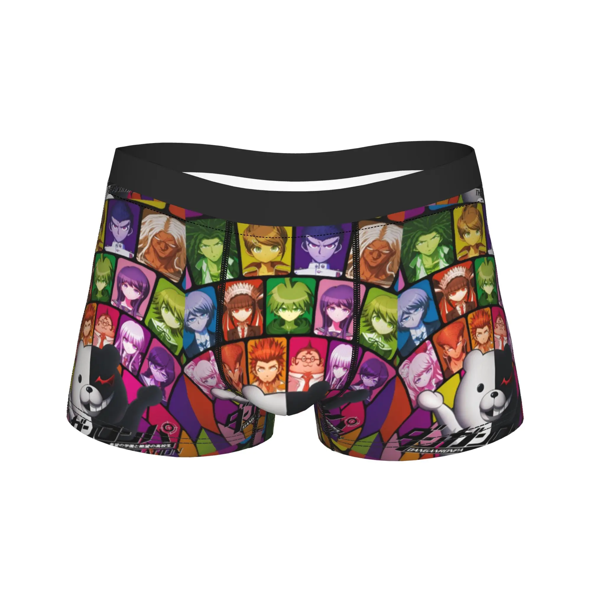 

Sexy Boxer Danganronpa Monokuma Bear Shorts Panties Briefs Men Underwear Game Anime Polyester Underpants Male Plus Size