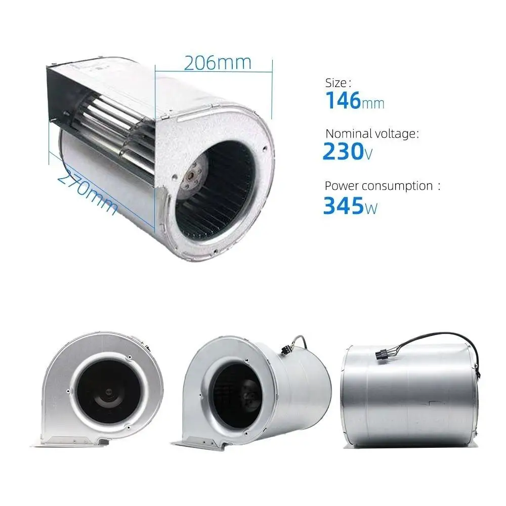 

For D2D146-AA28-28 AC Centrifugal Fan 146mm 230V 345W 2050RPM Hybrid Bearing Stainless Steel Dual Intake Blower IP44 F Free