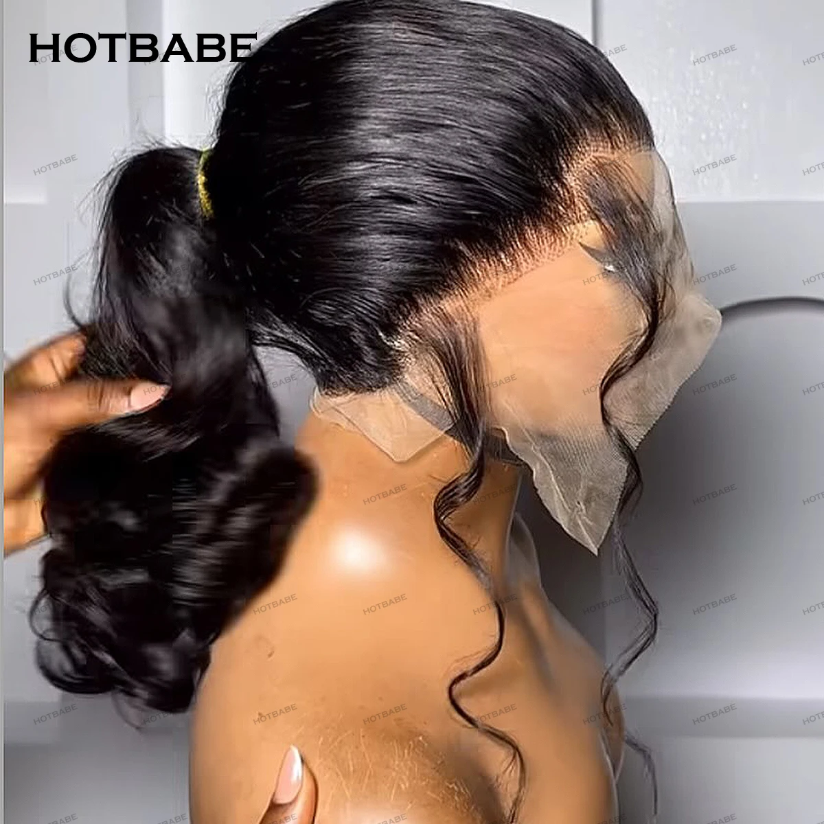 

Бесклеевые парики Человеческие волосы 400 Плотность 13×6 HD Прозрачный парик фронтальной части шнурка Объемная волна Натуральный черный 13×4 Парик фронта шнурка Бразильский