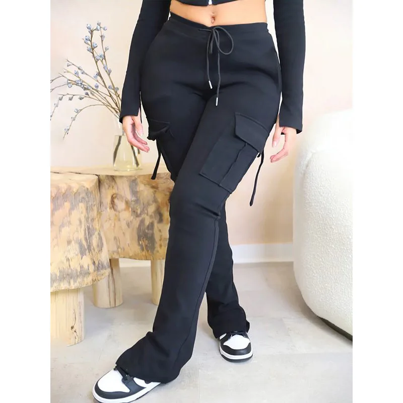 المرأة عارضة ملابس العمل السراويل فضفاضة واسعة الساق مستقيم قطع ربيع الخريف جديد Sle مريحة Faionable السيدات السراويل #2