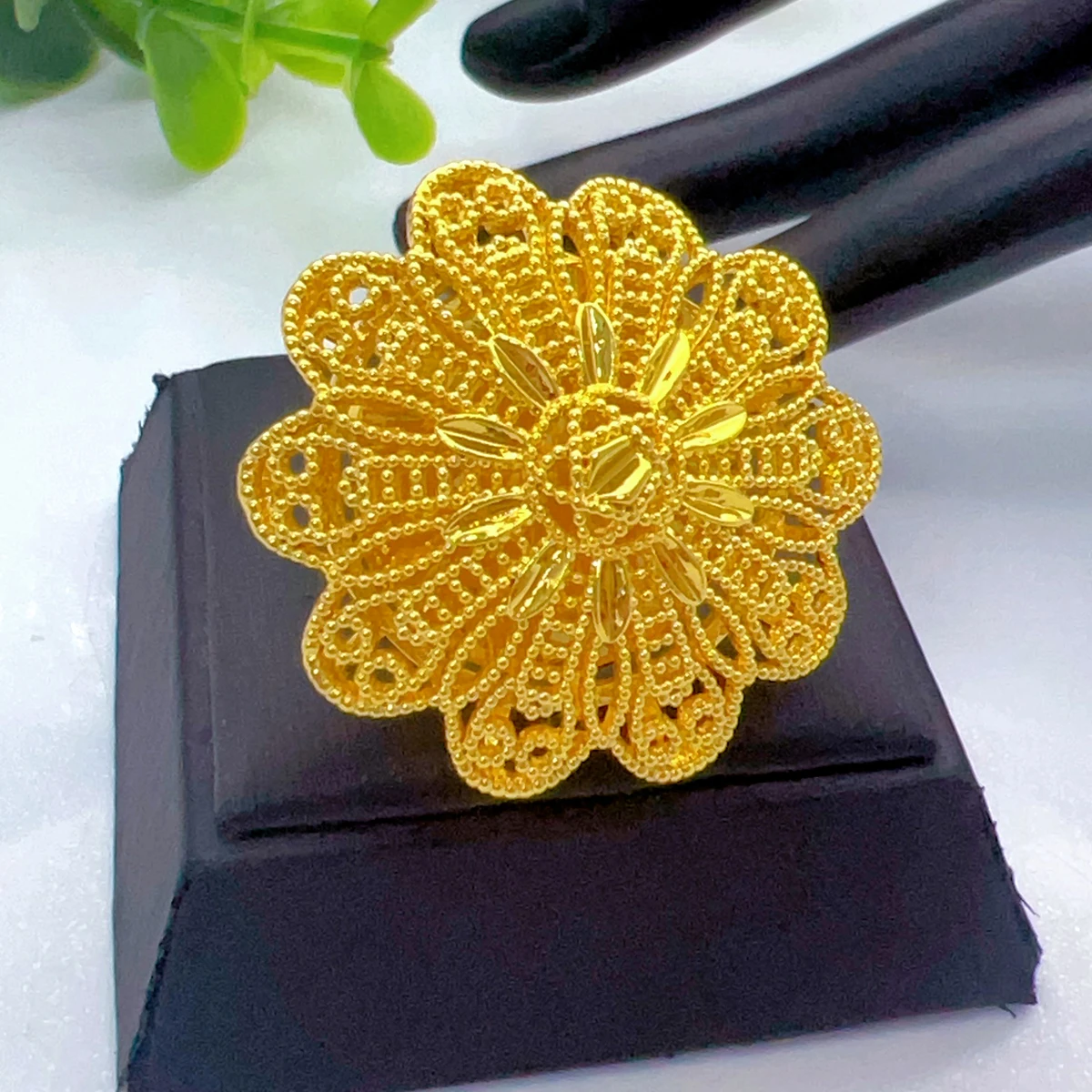 Big Arab Resizable Ring for Women African Jewelry Ethiopian Middle East Dubai Wedding Openable Exaggerated Rings