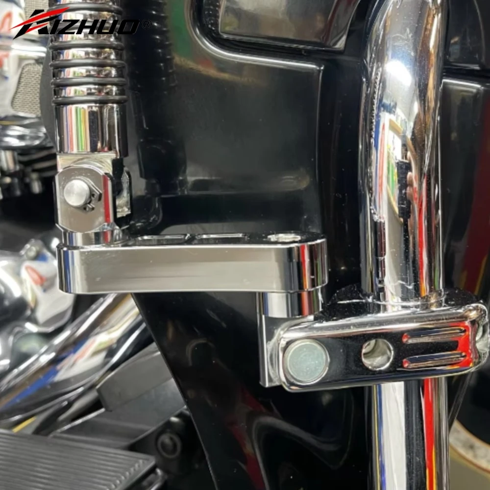 Universal Motorcycle Passenger Footpegs Extensions Bracket Aluminium Adjustable Highway Foot Peg Clamp Mount Support Accessories