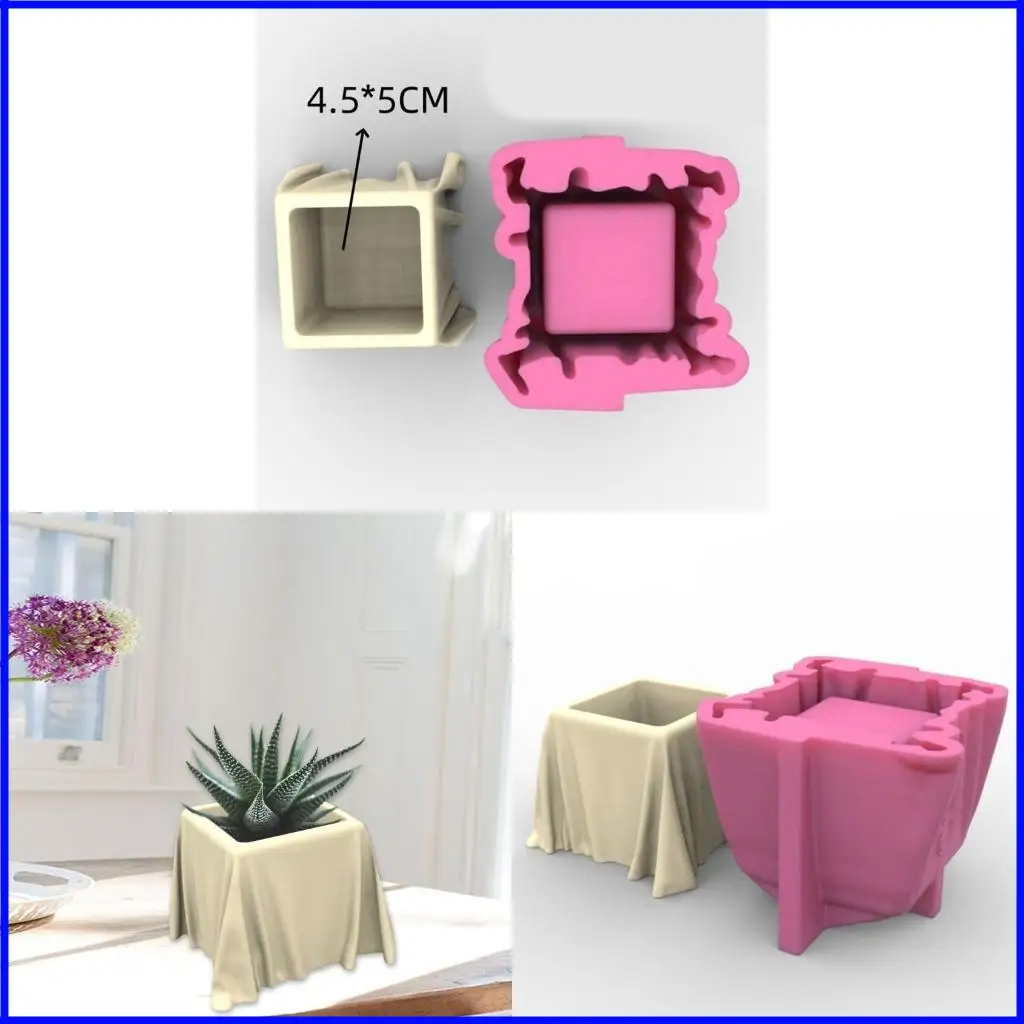 

Silicone Flower Pots Mould Crafting Mold Table Planter Mold for Craft
