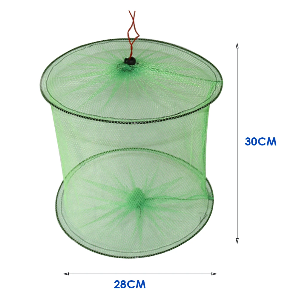 شبكة صيد من النايلون مطوية شبكة صيد الأسماك المحمولة جراد البحر الروبيان الماسك خزان فخ أقفاص شبكة #6