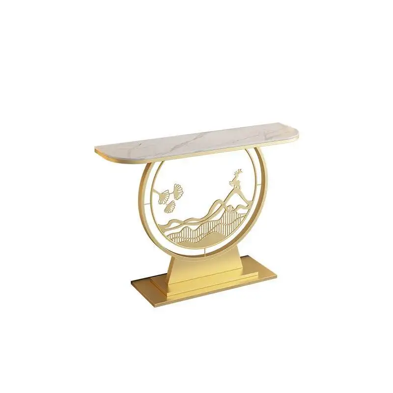 المدخل خمر طاولة معدنية الزاوية فريدة من نوعها بريق مدخل قاعة وحدة التحكم الجدول الحديثة الفاخرة Konsolentisch أثاث غرفة المعيشة