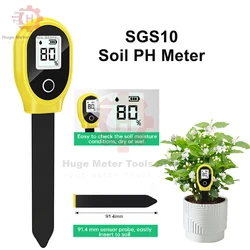 SGS10 Soil PH Meter Sunlight PH Tester Garden Flowers Soil Moisture Sensor Meter Plants Acidity Humidity PH Monitor Detector