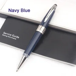 Luxury Monte Characters Dark Blue Ballpoint Pen MB Great John Kennedy Rollerball Fountain Pen with JFK Seriel Number