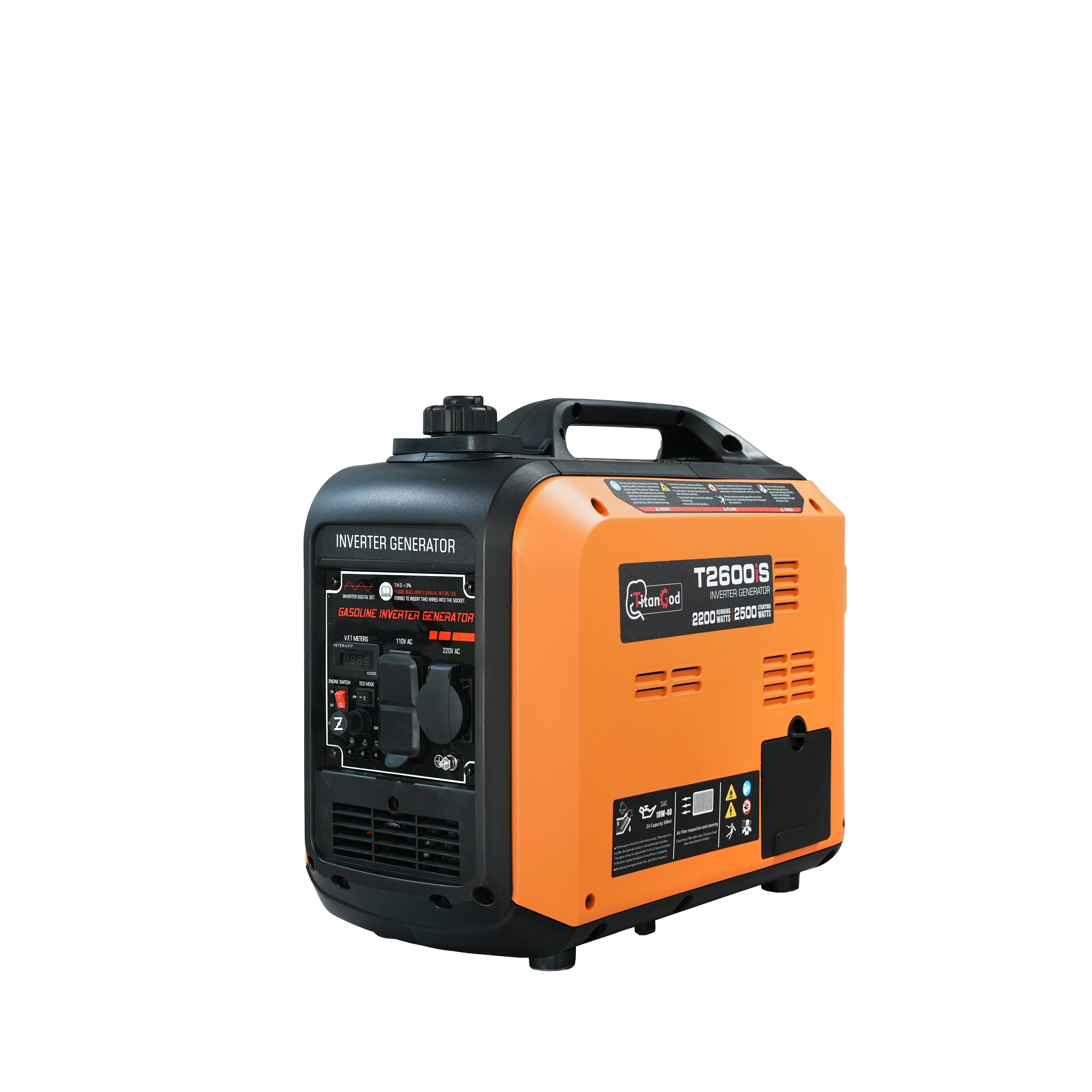 T2600IS 5KW 650W Digital Inverter 4-Stroke Engine Remote/Recoil Auto Start 50Hz/60Hz AC/DC 24V Eco-Friendly