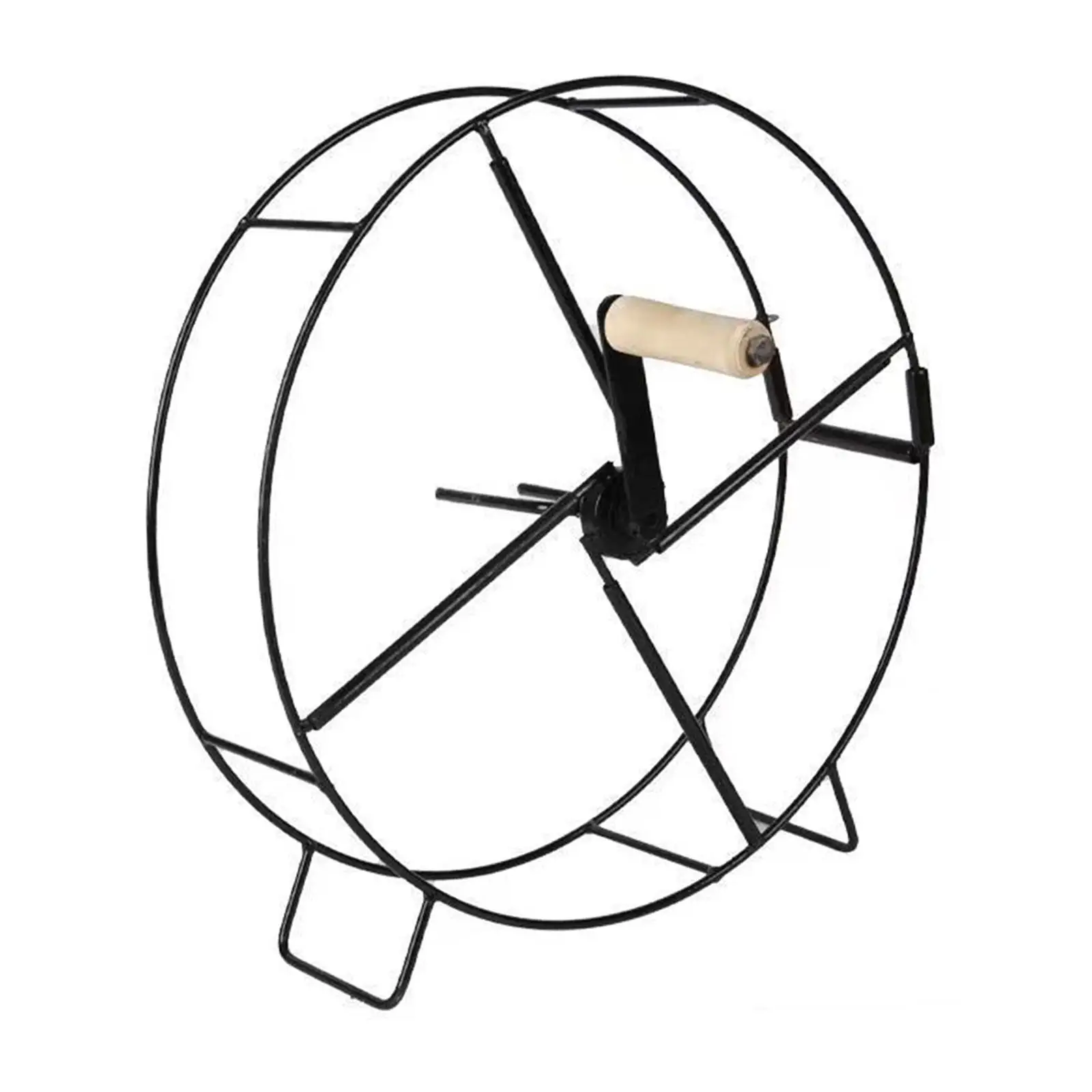 Iron Hose Reel Cart Garden Water Hose Holder Hand Crank Pressure Washer Storage Rack for Patio Lawn and Garage Tools
