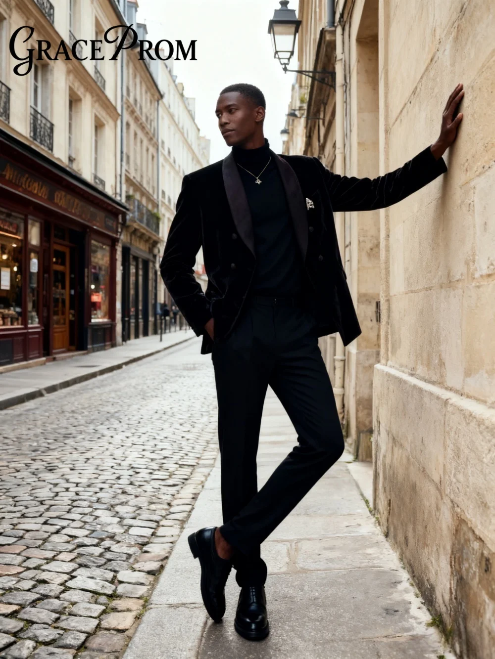 

Luxurious Shawl Lapel Men's Suit Set For Wedding Classic Velvet Business 2PCS Men's Suit Set Including Jacket Pants Customized