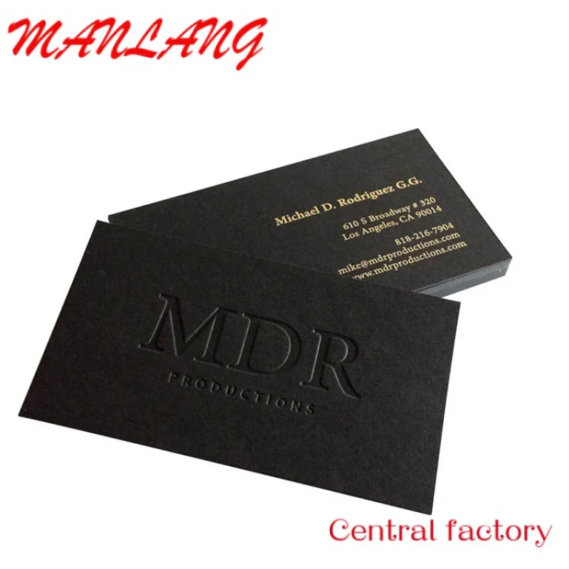 

Custom Elegant Customized Offset Printing Gold Silver Foil Embossed Business Cards , Matte Finishing Paper Custom Business Card