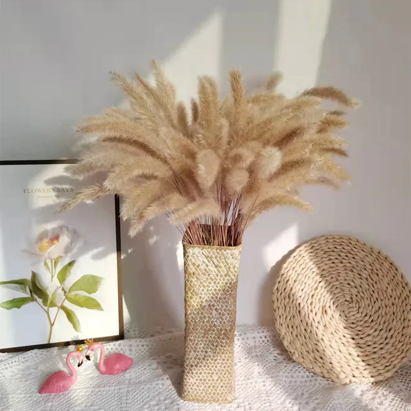 50pcs Natural Home Table Dried Flowers Bouquet Real Pampas Grass Real Plants Christmas Decor Wedding Decor Mariage Accessories