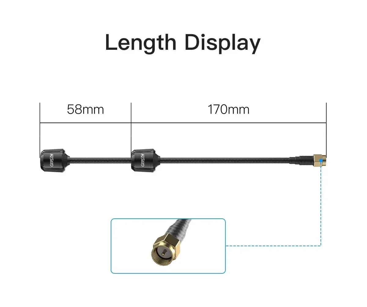 GEPRC Momoda2 5.8G PODWÓJNA antena SMA 3.8dbi LHCP / RHCP 90mm / 170mm