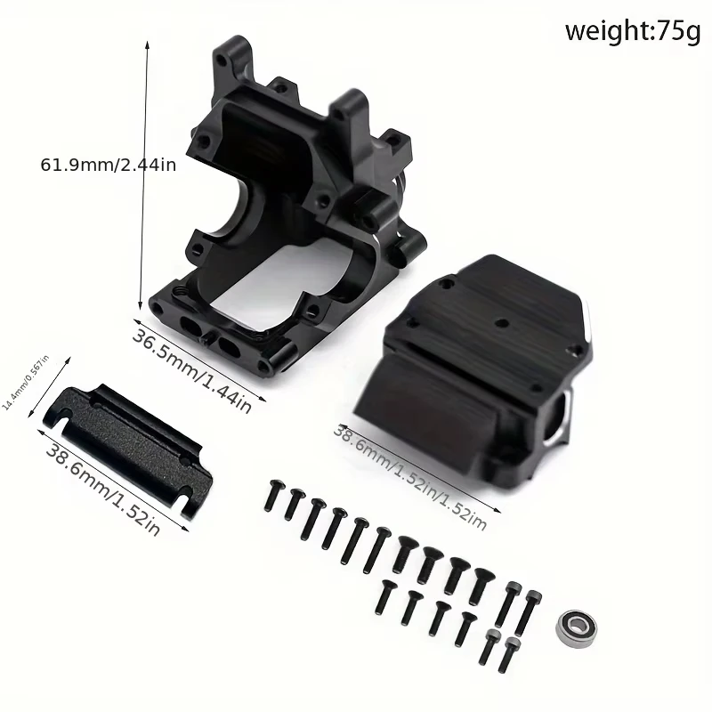 Aluminum Differential Gearbox Case for ARRMA 1/8 Kraton Outcast Typhon Talion 1/7 Infraction Limitless Mojave 6S BLX