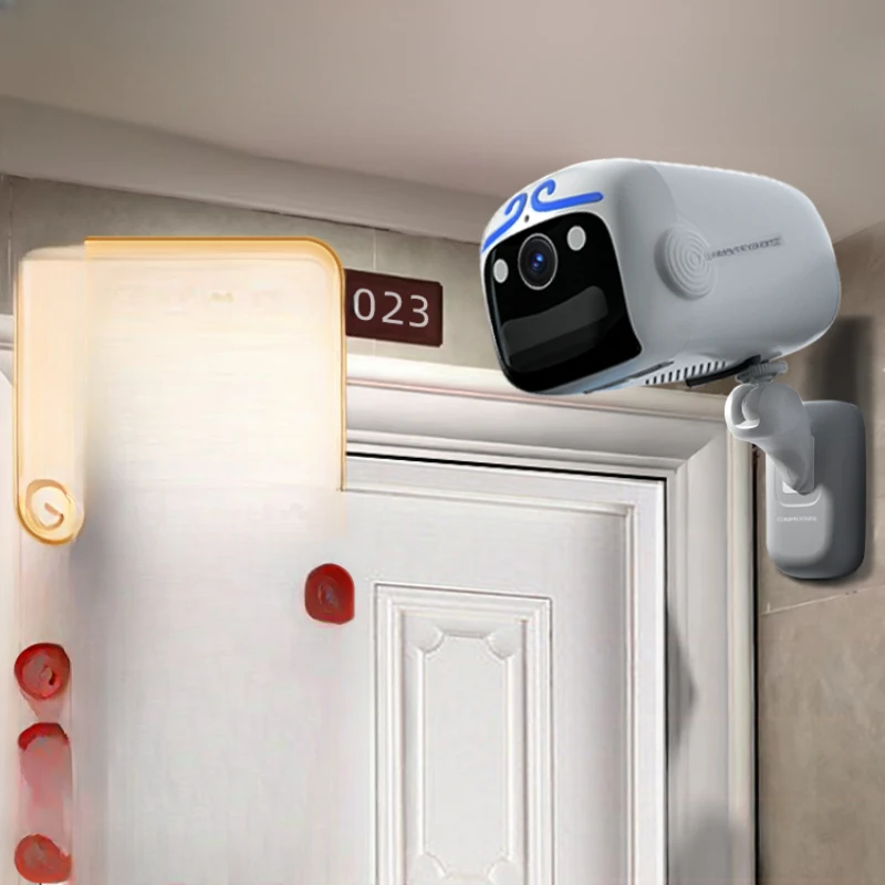 

Entrance monitoring, hallway, wireless camera, head photography, household plug free charging, entering the door