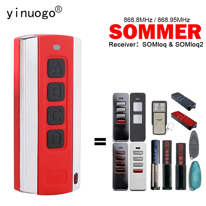 

SOMMER Pearl 4018V000 TX55 868 4 Remote Control Vibe Twin Status 4019V021 4019V000 4019V003 SOMloq2 Garage Door Opener 868MHz