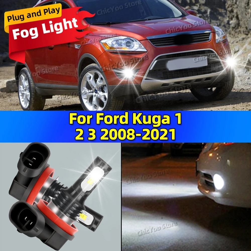 

Светодиодные автомобильные противотуманные фары, лампы для Ford Kuga 1, 2, 3, 2008-2021 2009 2010 2011 2012 2013 2014 2015 20000LM, ультра яркие Plug and Play