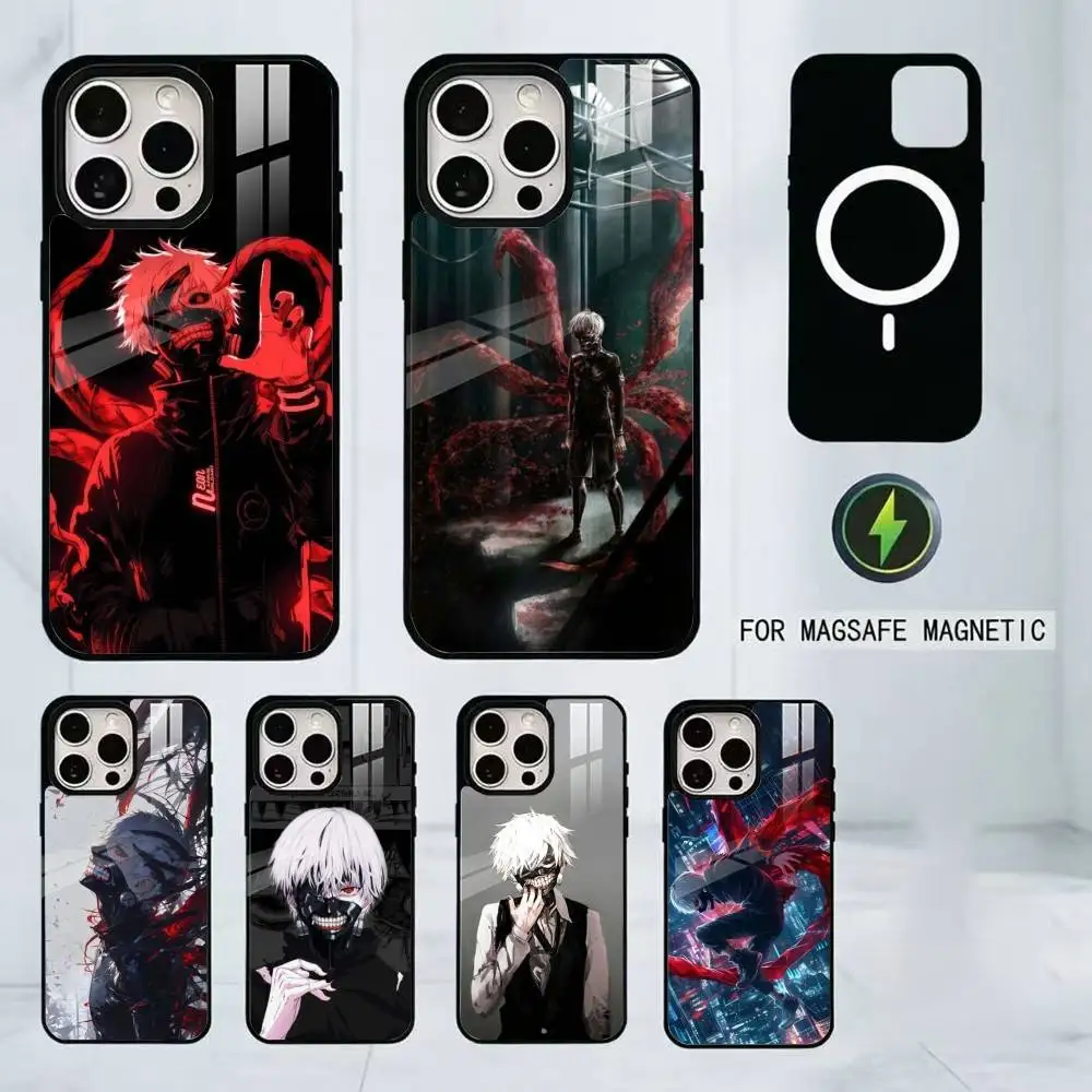 

Tokyo Ghoul Kaneki Ken Anime Phone Case For iPhone17,16,15,14,13,12,11 Plus,Pro Magnetic with Magsafe Wireless Charging
