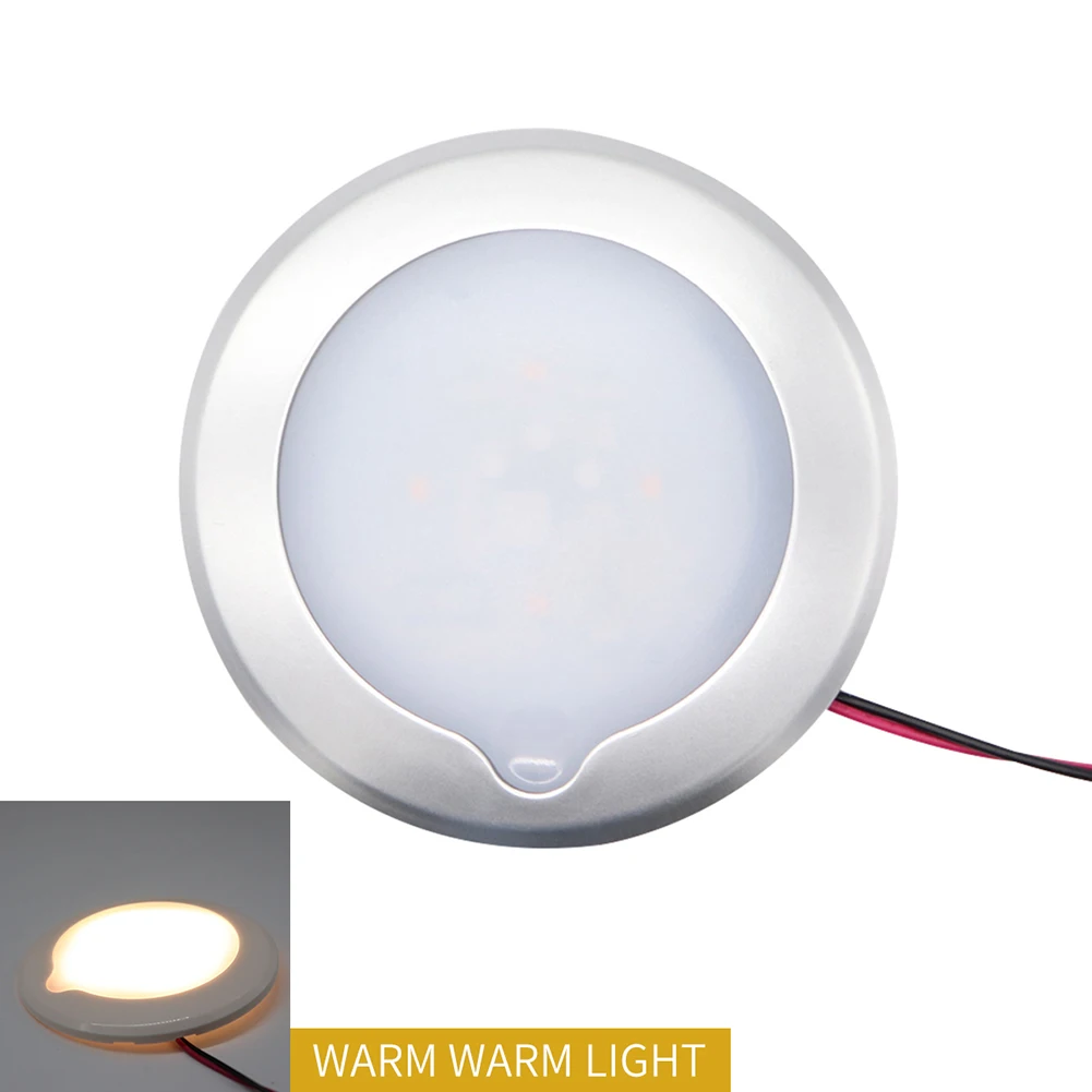 Camper Caravan Marine Interior Light Touch Dimming IP67 Waterproof Panel Motorhome RV Ceiling Lamp 200LM Caravan Boat Downlights