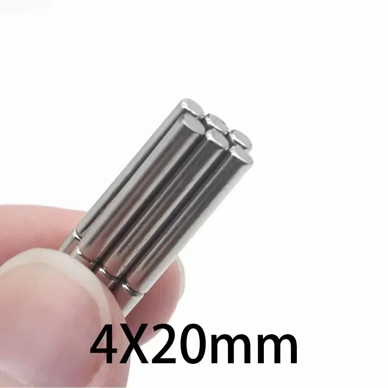 10/20/50/100 pz 4x20mm piccolo rotondo Super forte magnete al neodimio Dia 4mm Mini N35 magneti frigo foglio magnetico 4*20