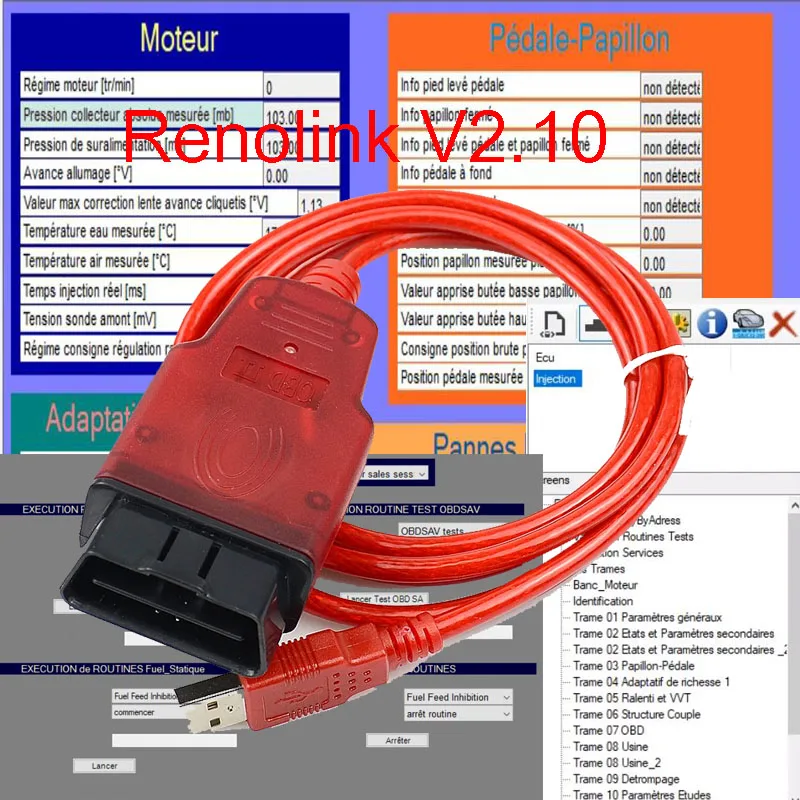 

Renolink V2.10 New Upgrade for Renault Renolink V1.99 ECU Programmer Key Programmer Key Coding Auto Tool OBD2 Air-bag Reset