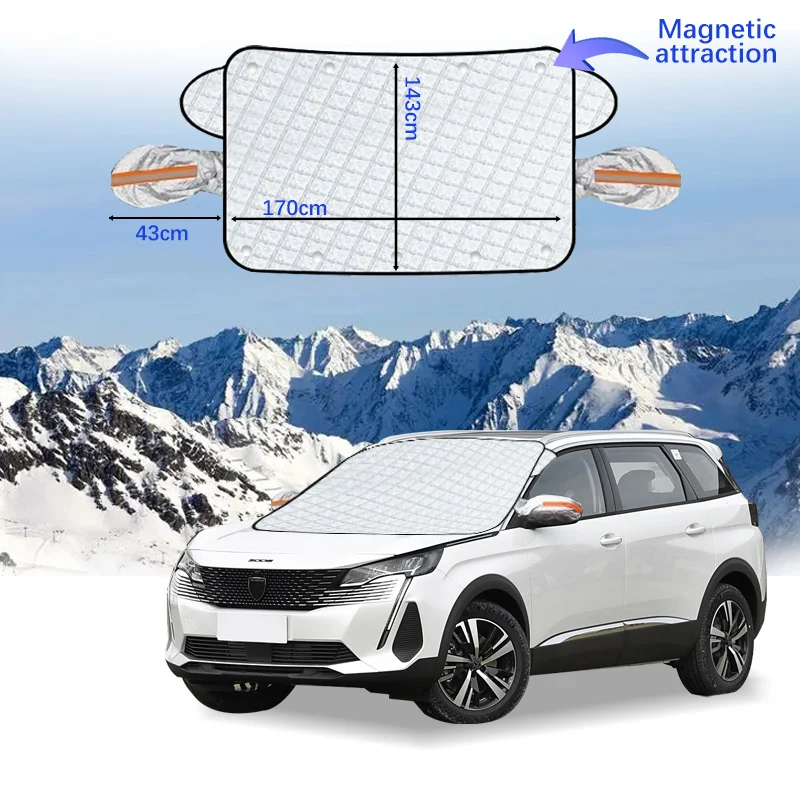 Car Waterproof Cover Covers Awning Anti-Snow Windshield Proof Protective Cotton Sunshade Anti Ice Frost For Peugeot 5008 2008