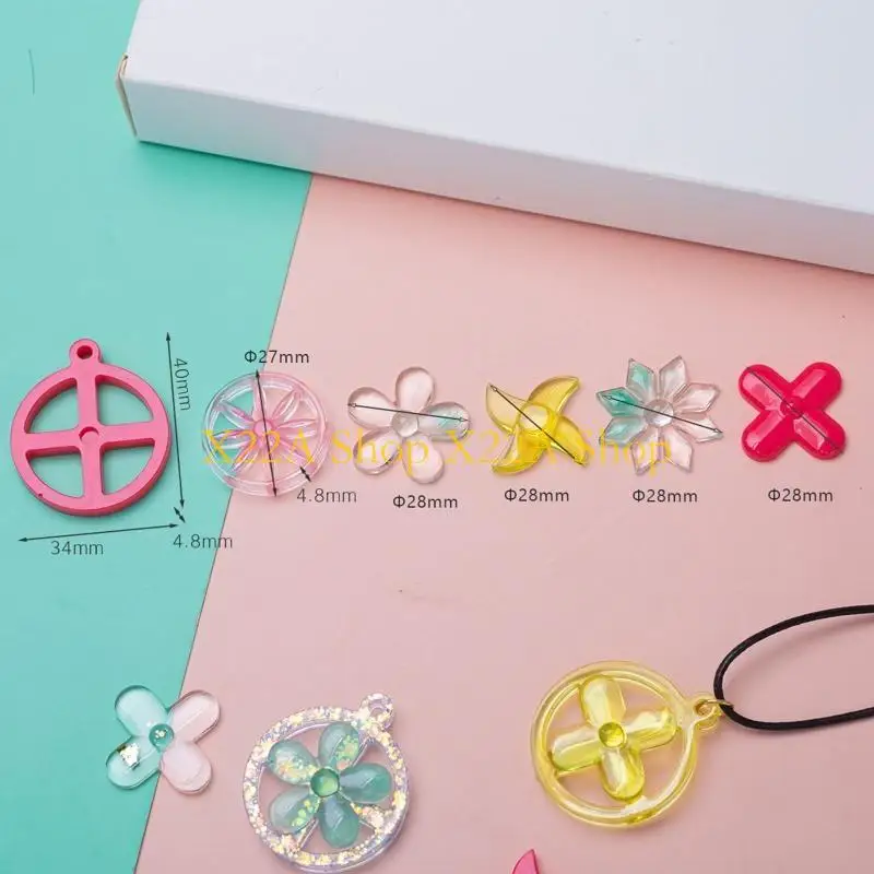 

Unique Anxiety Spinner Pendant Resin Mold Jewelry Casting Molds DIY Craft Mould for Women Making Necklace Pendants Crafts