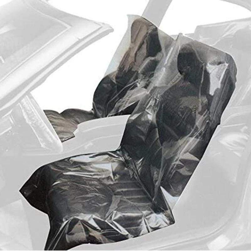 【Top Sale !!】50Pcs/Set Automotive Plastic Seat Vehicle Maintenance Beauty Disposable Automotive Car Seat Cover Dust And Dirt