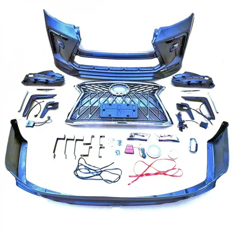 

Facelifting LX570 style Body kit for fortuner accessories fortuner bodykit Front rear Bumper set 2021