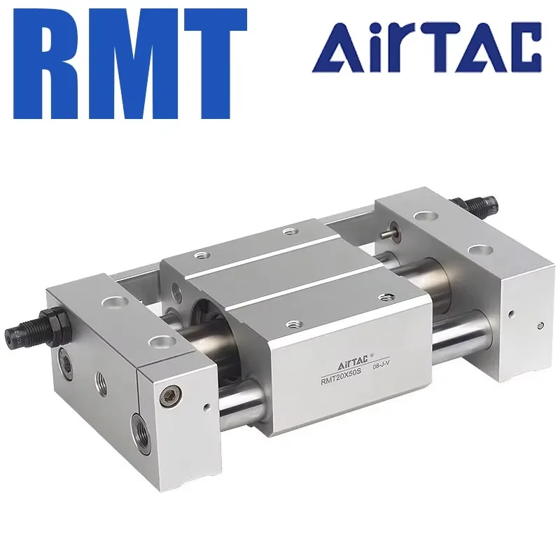 RMT16/20/25/32/40*100 300 400 700 1000 1500S Rodless Pneumatic Cylinder RMT Aluminum Alloy Magnetic Coupling Guide Slide Table