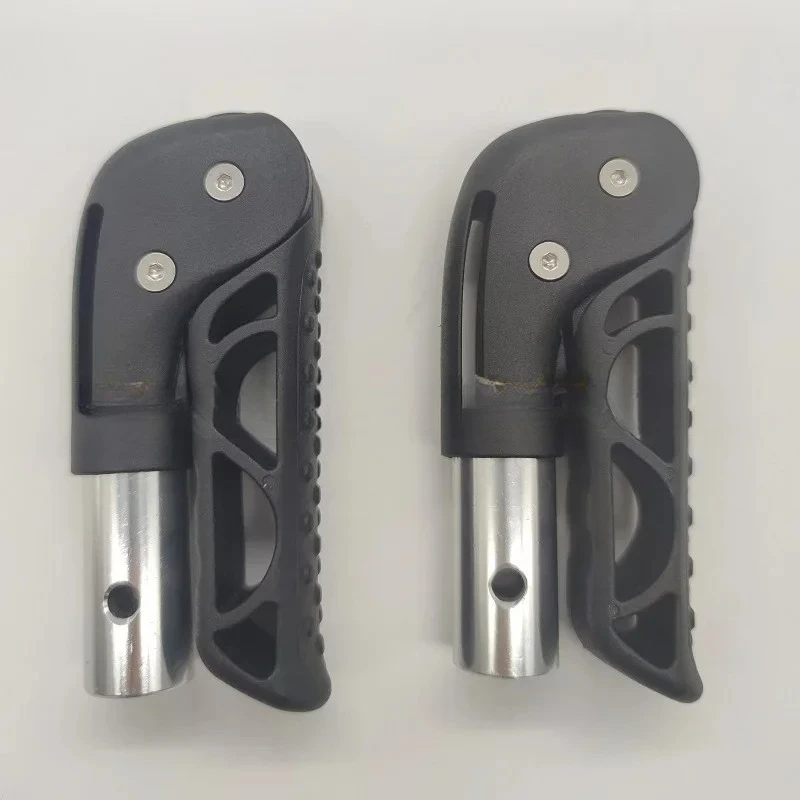 1pair Sports wheelchair accessories folding plastic handle with button structure durable wheelchair parts