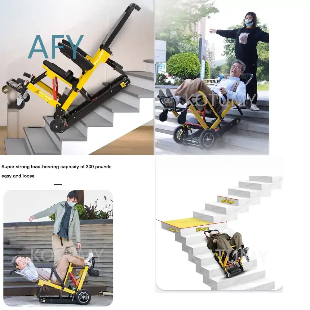 Electric Crawler Climbing Machine for Automatic Up and Down Stair Climbing Trolley Foldable for Home Office Warehouse